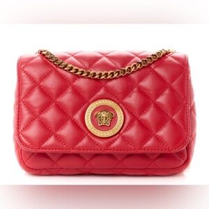 Versace Red Quilted Women's Bag